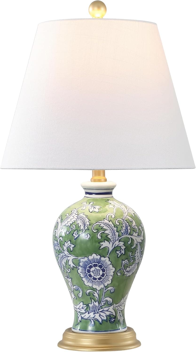 Green/White French Country Table Lamp
