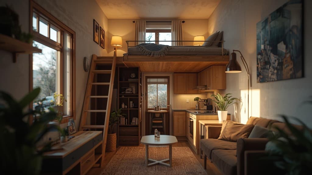 Compact Living & Warm Loft Architecture