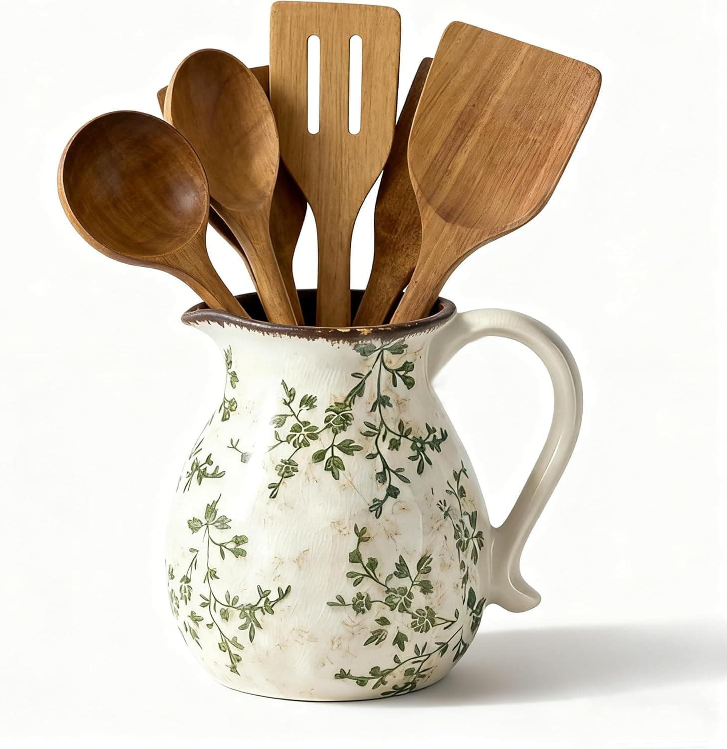 Rustic Ceramic Utensil Holder