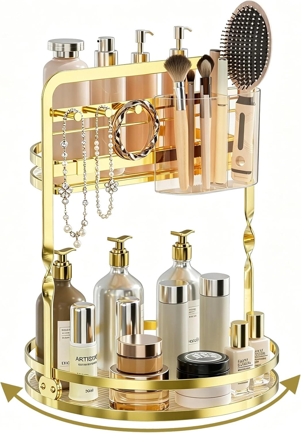 360° Rotating Makeup Organizer