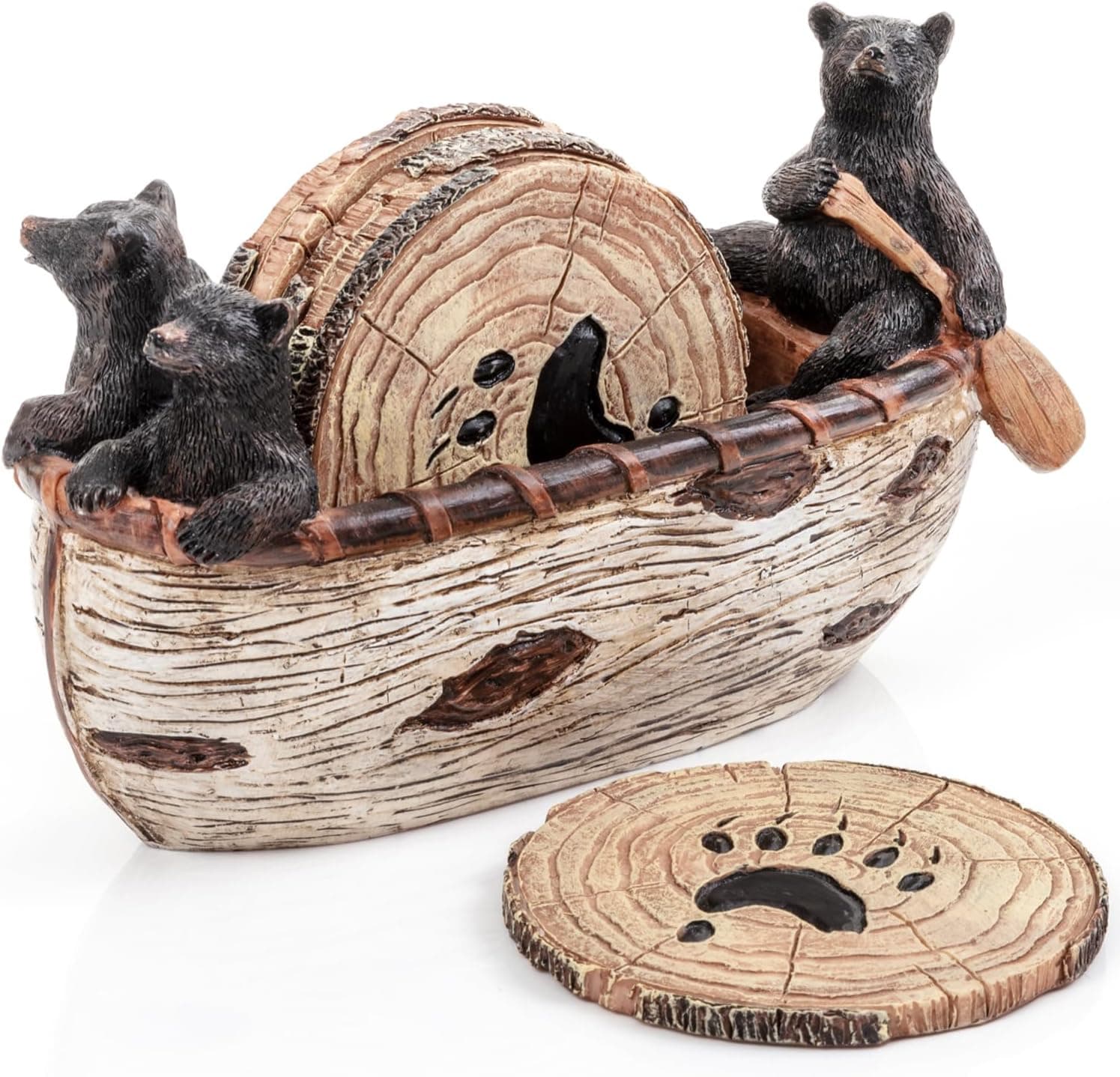 Bear Coasters - Set of 6 Full Size Rustic